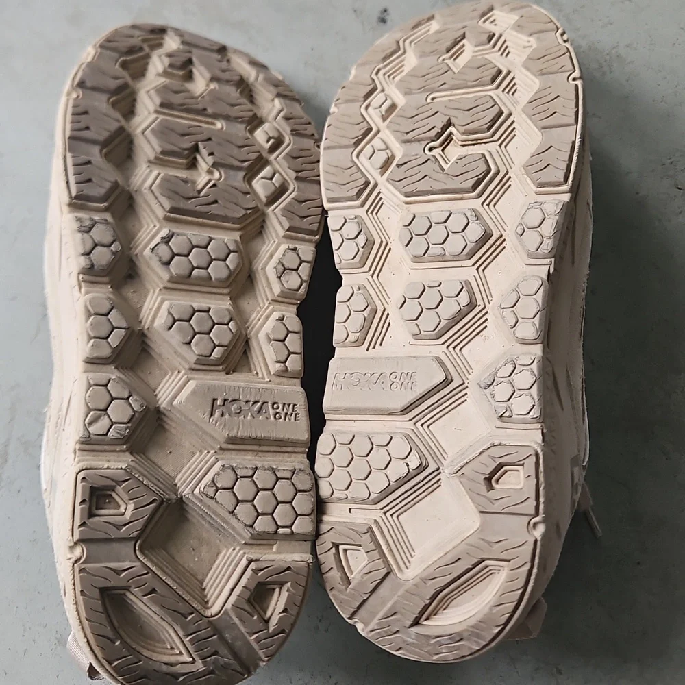 Hoka Genuine Suede Tan Clifton Sneakers